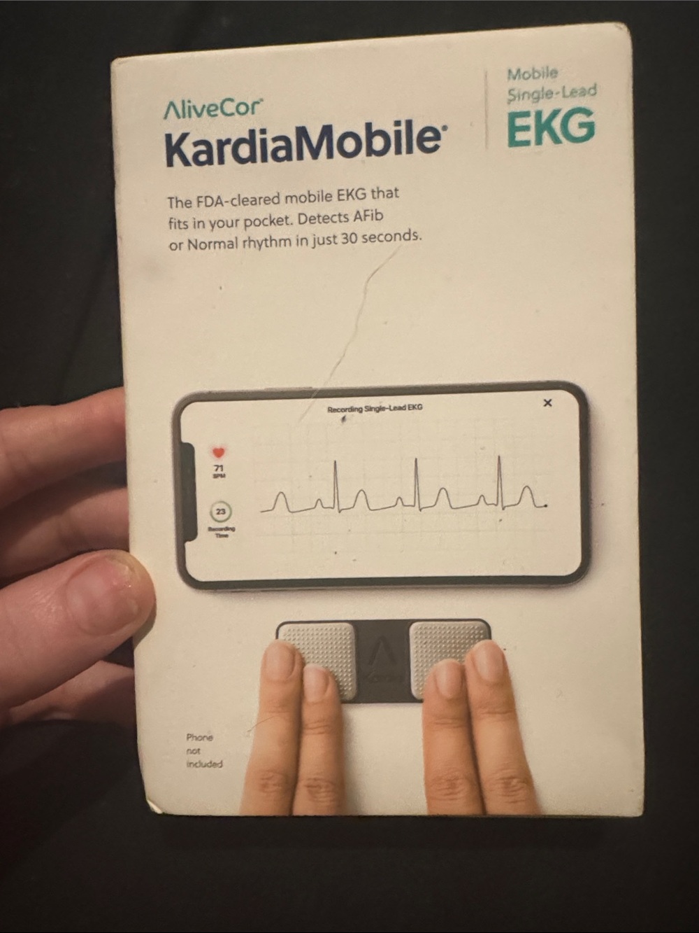KardiaMobile Mobile Single-Lead EKG - White compatible with Apple-app store